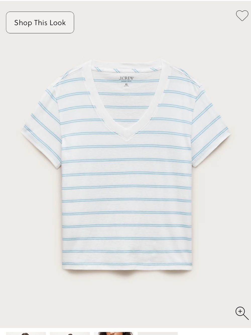J. Crew New Vintage Jersey Relaxed Cotton V-Neck Tee Shirt Women’s Size L NWT